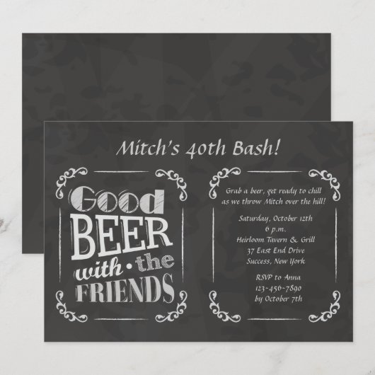 Bierafspraak Uitnodiging (Voorkant / Achterkant)