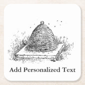 Bierbakkerszwarte en witte  tekening kartonnen onderzetters (Voorkant)