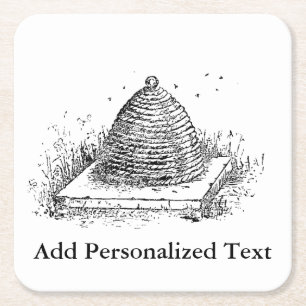 Bierbakkerszwarte en witte  tekening kartonnen onderzetters