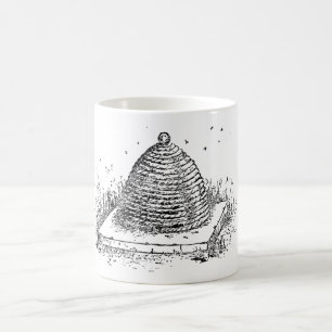 Bierbakkerszwarte en witte tekening koffiemok