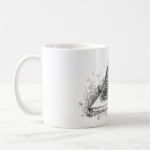 Bierbakkerszwarte en witte  tekening koffiemok (Links)