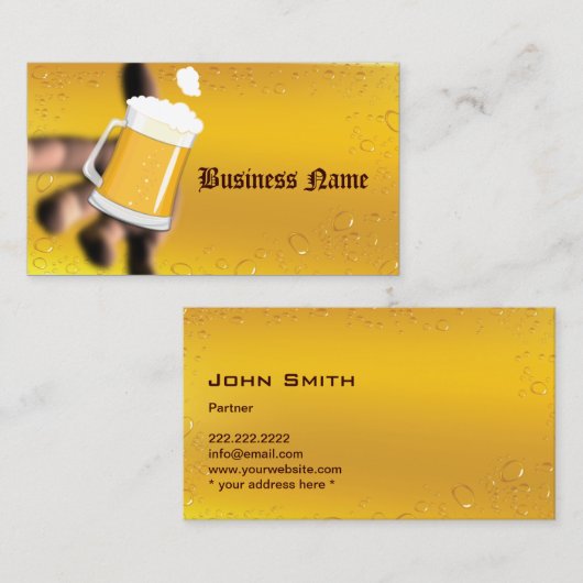 Bierbar slijterij visitekaartje (Voorkant / Achterkant)