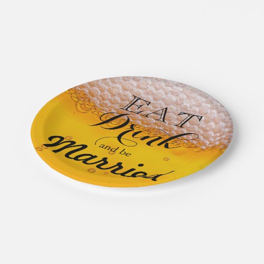 Bierbel Eet Drink en ben getrouwd Papieren Bordje (Gekanteld)