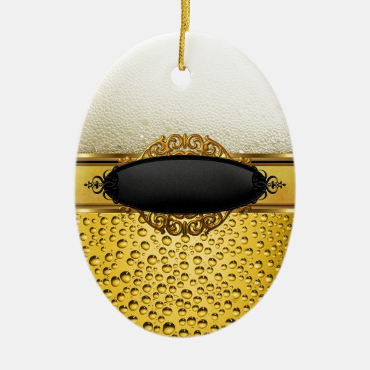 Bierbellen Ale Amber Drinken 2 Keramisch Ornament (Voorkant)