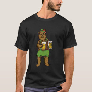 Bierbier stripfiguur met bieren Grappig Beer T-shirt