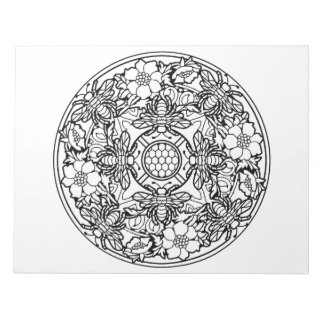 Bierbloemenhok Mandala Coloring Book Pad Notitieblok