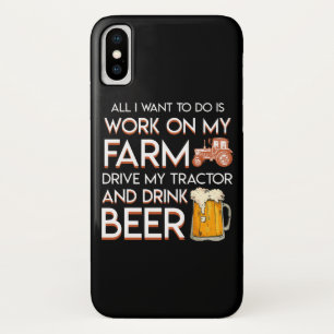 Bierboer wil op boerderij werken tractor rijden Case-Mate iPhone case