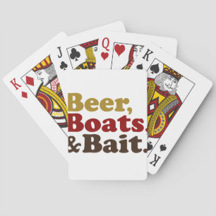 Bierboten en aasvissen pokerkaarten