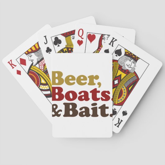 Bierboten en aasvissen pokerkaarten (Achterkant)
