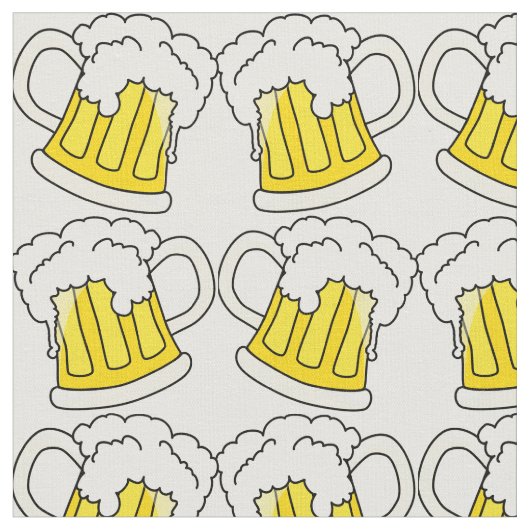 Bierbril Brewery Modern Cute Mok Sjabloon Stof (Close Up)
