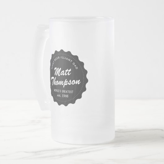 Bierbriljante vader matglas bierpul (Voorkant links)