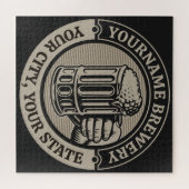 Bierbrouwen Gepersonaliseerde NAAM Brouwerij Grote Legpuzzel (Horizontaal)