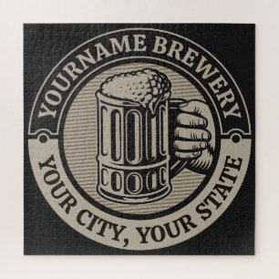 Bierbrouwen Gepersonaliseerde NAAM Brouwerij Grote Legpuzzel