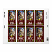 Bierbrouwer Aangepaste Foto Homebrewing Fles Rood Etiket (Full Sheet)