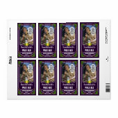 Bierbrouwer Custom Foto Paarse Homebrewing Bottle Etiket (Full Sheet)