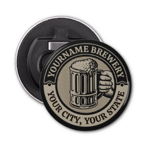 Bierbrouwerij Aangepaste naam Brewery Big Mok Button Flesopener