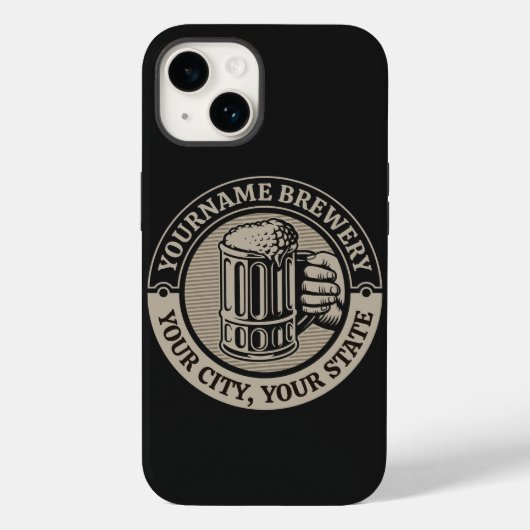 Bierbrouwerij Aangepaste naam Brewery Big Mok Case-Mate iPhone Case (Achterkant)
