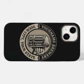 Bierbrouwerij Aangepaste naam Brewery Big Mok Case-Mate iPhone Case (Achterkant (horizontaal))