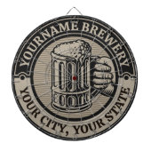 Bierbrouwerij Aangepaste naam Brewery Big Mok Dartbord (Voorkant)