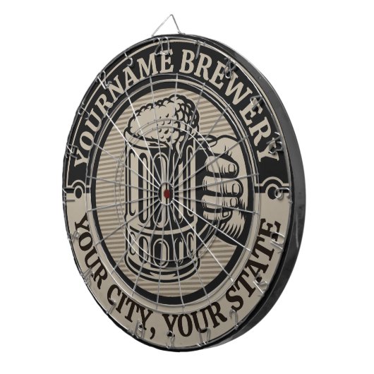 Bierbrouwerij Aangepaste naam Brewery Big Mok Dartbord (Voorkant Rechts)