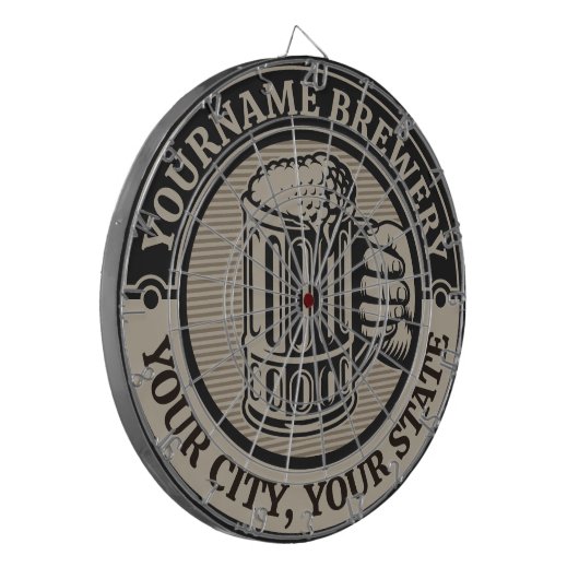 Bierbrouwerij Aangepaste naam Brewery Big Mok Dartbord (Voorkant Links)