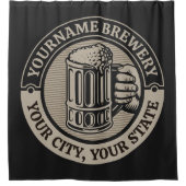Bierbrouwerij Aangepaste naam Brewery Big Mok Douchegordijn (Voorkant)