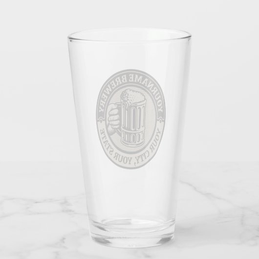Bierbrouwerij Aangepaste naam Brewery Big Mok Glas (Achterkant)