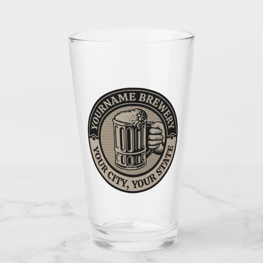 Bierbrouwerij Aangepaste naam Brewery Big Mok Glas (Voorkant)