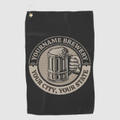 Bierbrouwerij Aangepaste naam Brewery Big Mok Golfhanddoek (Voorkant)