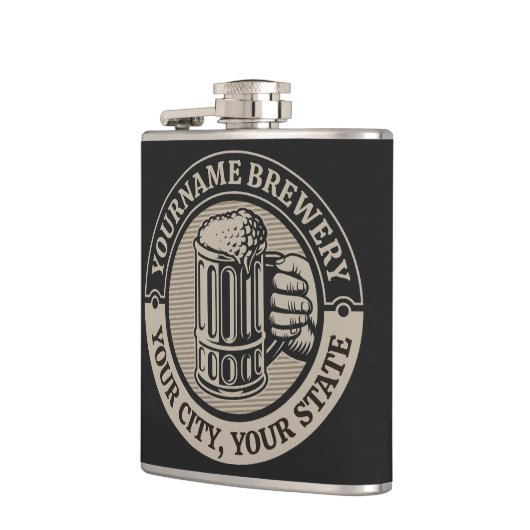 Bierbrouwerij Aangepaste naam Brewery Big Mok Heupfles (Links)