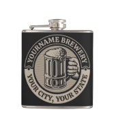 Bierbrouwerij Aangepaste naam Brewery Big Mok Heupfles (Voorkant)