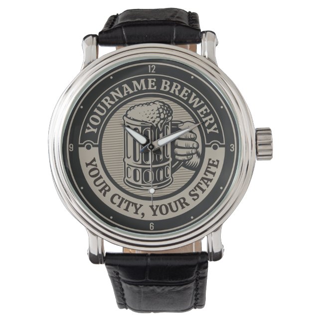 Bierbrouwerij Aangepaste naam Brewery Big Mok Horloge (Voorkant)