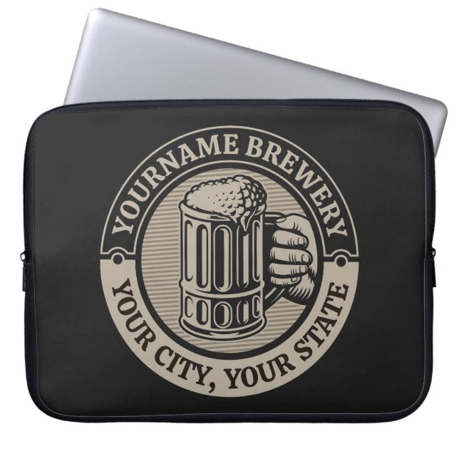 Bierbrouwerij Aangepaste naam Brewery Big Mok Laptop Sleeve (Voorkant)