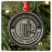 Bierbrouwerij Aangepaste naam Brewery Big Mok Metalen Ornament
