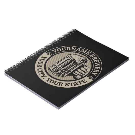 Bierbrouwerij Aangepaste naam Brewery Big Mok Notitieboek (Linkerzijde)