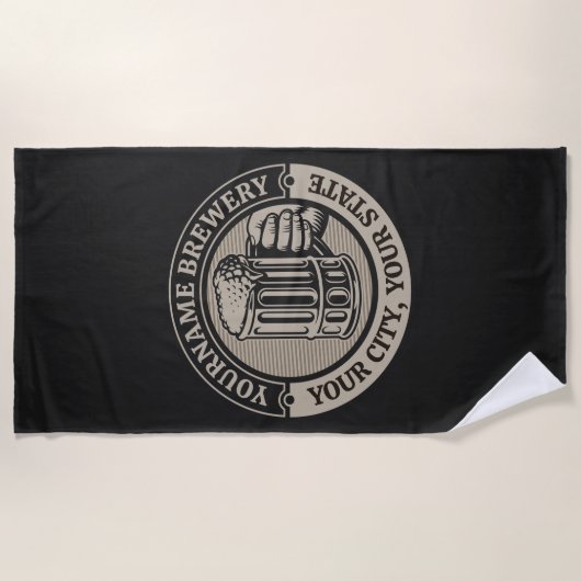 Bierbrouwerij Aangepaste naam Brewery Big Mok Strandlaken (Voorkant)