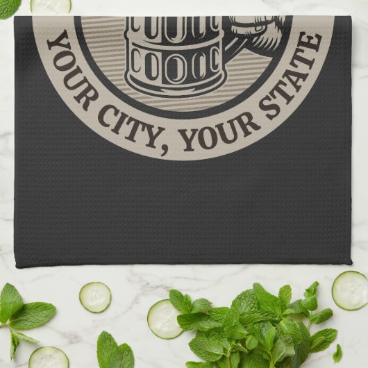 Bierbrouwerij Aangepaste naam Brewery Big Mok Theedoek (Gevouwen)