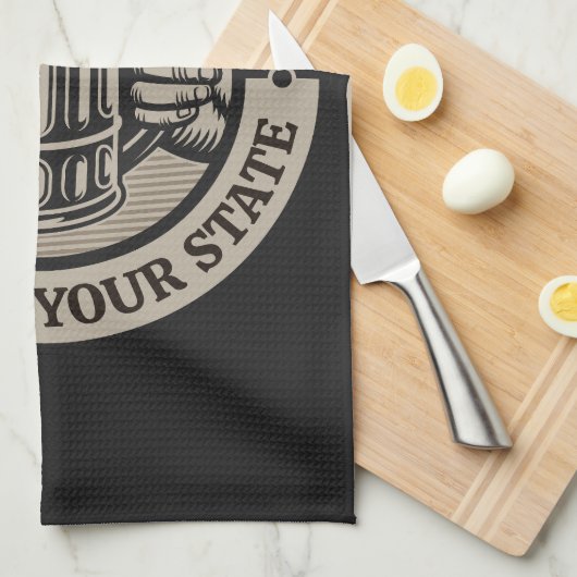 Bierbrouwerij Aangepaste naam Brewery Big Mok Theedoek (Quarter Fold)