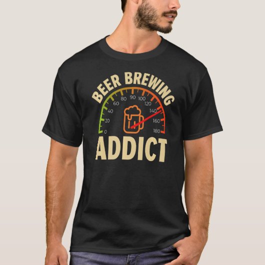 Bierbrouwerij Addict Homebrewing Malt Hop Craftbee T-shirt (Voorkant)