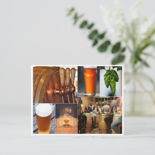 bierbrouwerij brouwerij pint ale brouwerij stout briefkaart (Staand voorkant)