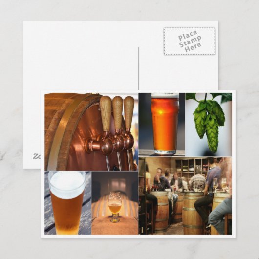 bierbrouwerij brouwerij pint ale brouwerij stout briefkaart (Voorkant / Achterkant)