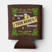 Bierbrouwerij Hops en gerst Welkom: gepersonalisee Blikjeskoeler (Achterkant)