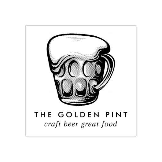 Bierbrouwerij met Logo brouwerij Rubberstempel (Afrduk)