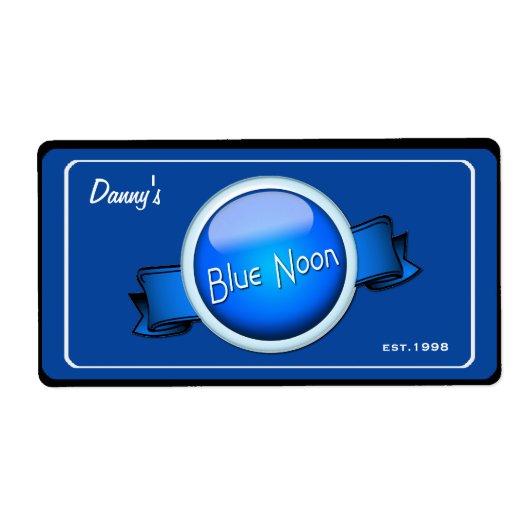 Bierbrouwerij Parodie Label Blue Noon Custom (Voorkant)