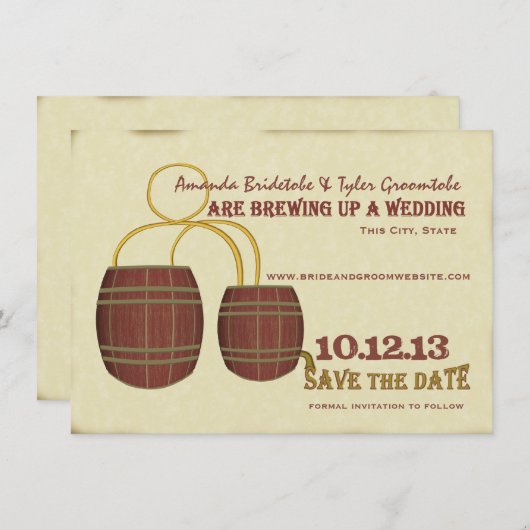 Bierbrouwerij Save the Date (Voorkant / Achterkant)