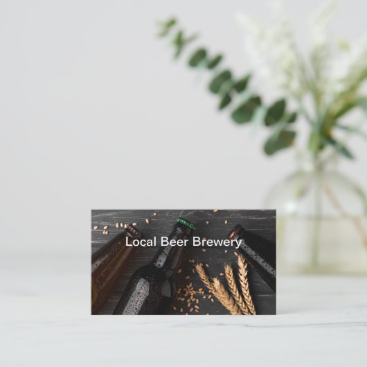 Bierbrouwerij Sjabloon voor visitekaartje Glanzend (Staand voorkant)