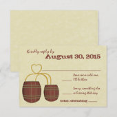 Bierbrouwerij Wedding Response RSVP Kaartje (Voorkant / Achterkant)