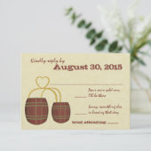 Bierbrouwerij Wedding Response RSVP Kaartje (Staand voorkant)