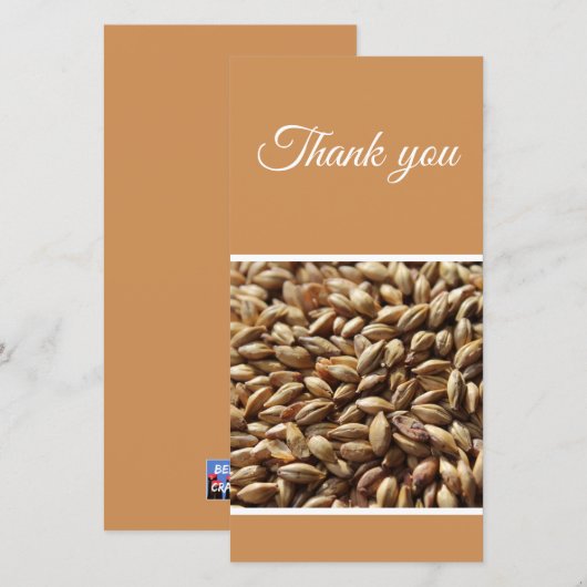 Bierbrouwers Gemoute Graan Bedankkaart (Voorkant / Achterkant)