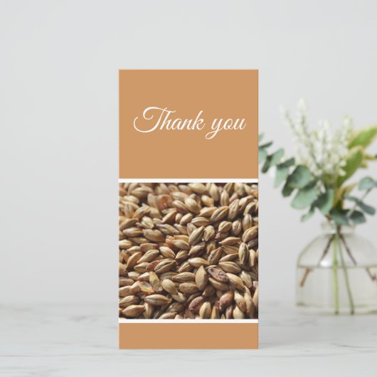 Bierbrouwers Gemoute Graan Bedankkaart (Staand voorkant)